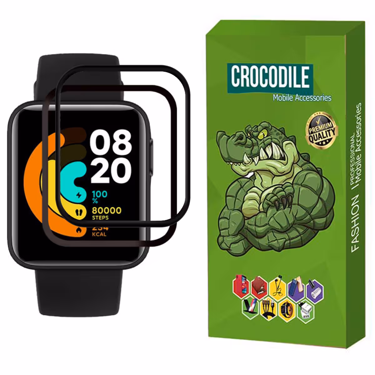 محافظ صفحه نمایش کروکودیل مدل C-PWM مناسب برای ساعت هوشمند شیائومی Mi Watch Lite بسته 2 عددی