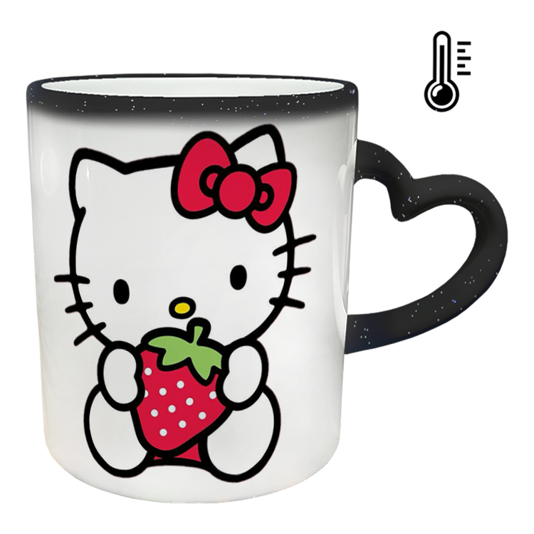 ماگ حرارتی مدل دسته قلبی اکلیلی طرح کیتی کد 84