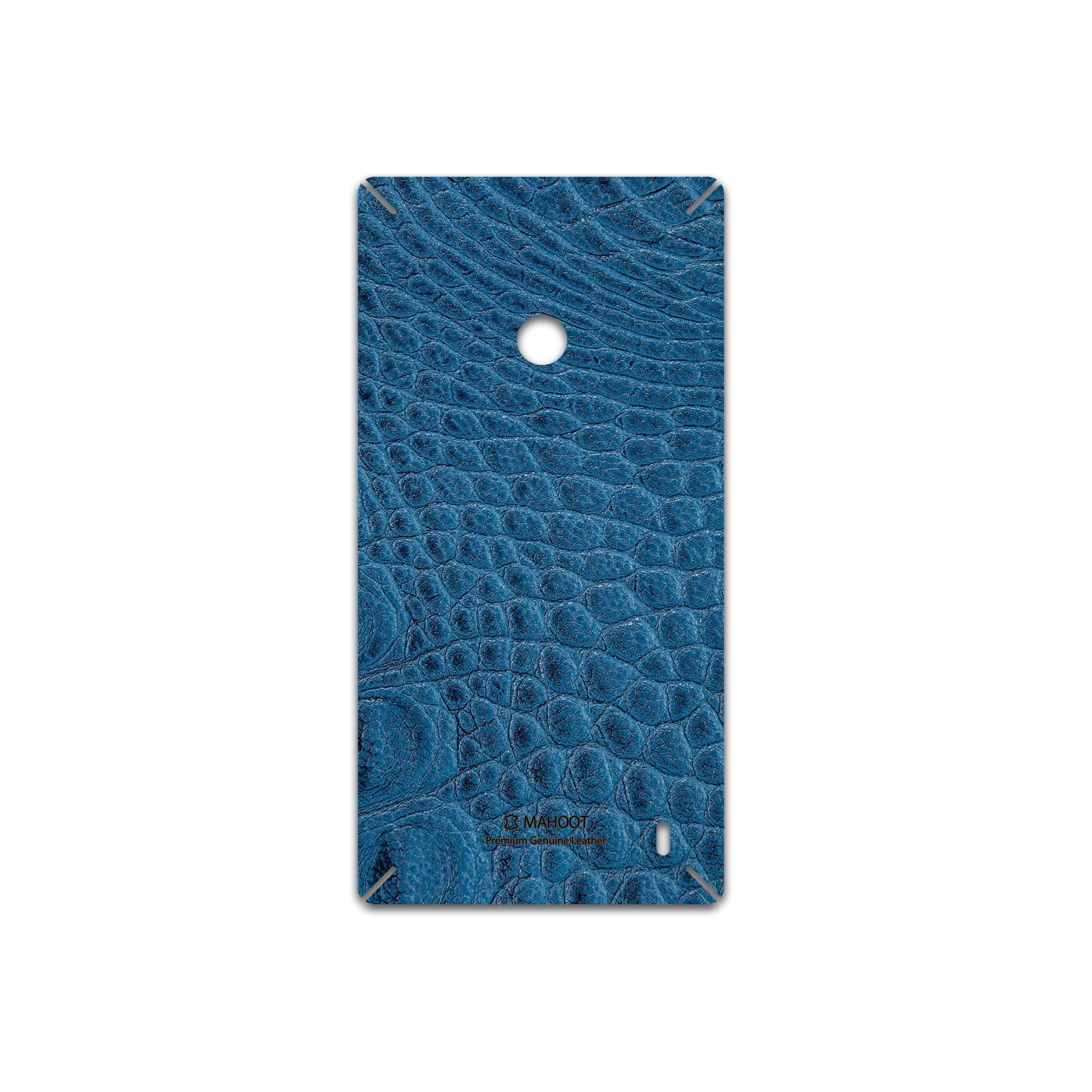 برچسب پوششی ماهوت مدل Blue-Crocodile-Leather مناسب برای گوشی موبایل نوکیا Lumia 520