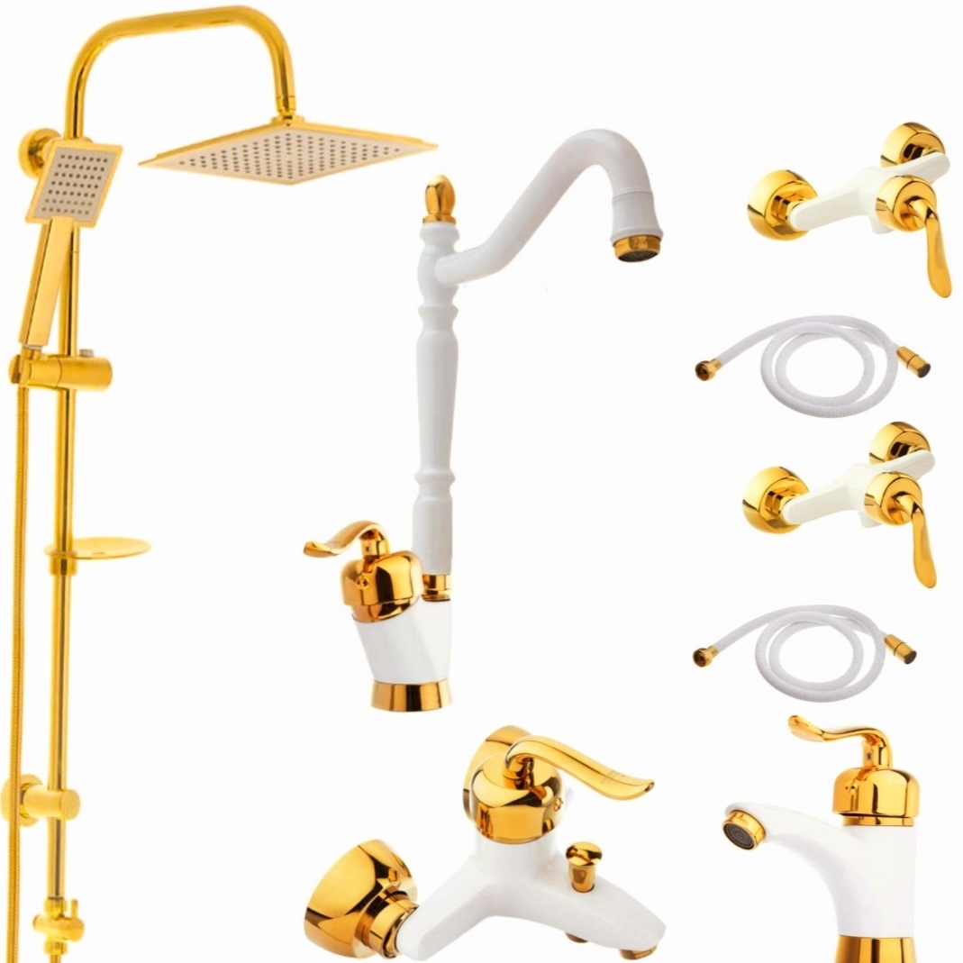 ست شیرآلات شیرالات رز مدل بیزانس لایت مجموعه 8 عددی