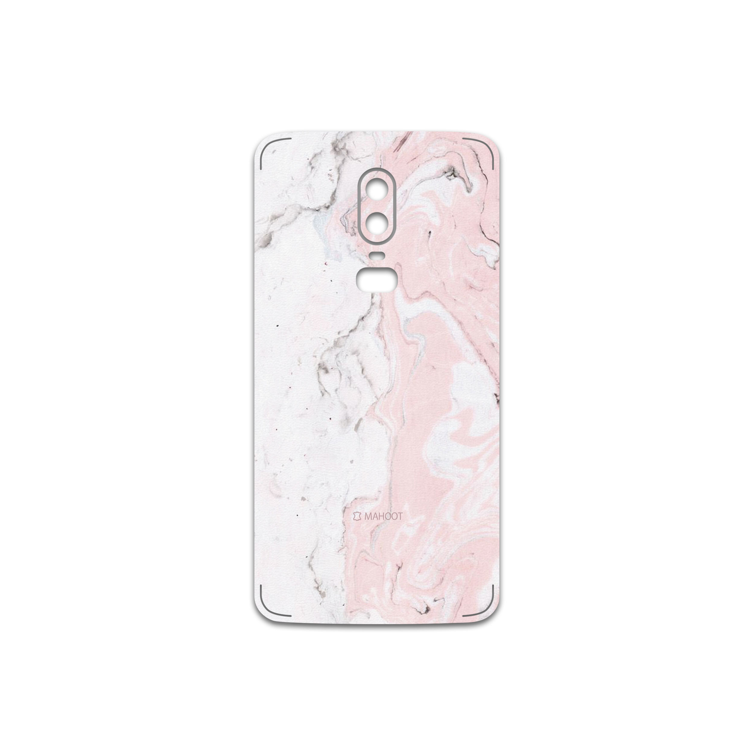 برچسب پوششی ماهوت مدل Blanco-Pink-Marble مناسب برای گوشی موبایل وان پلاس 6