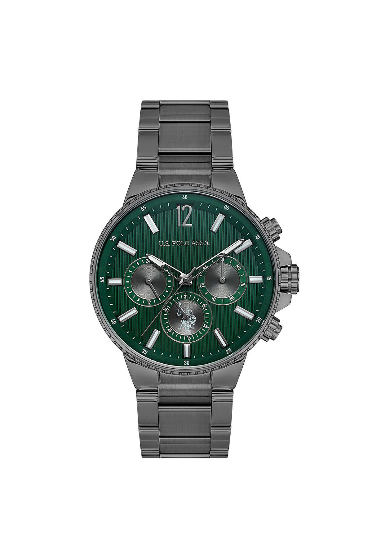 ساعت خاکستری مردانه مچی USPA1074 04 اورجینال US Polo Assn