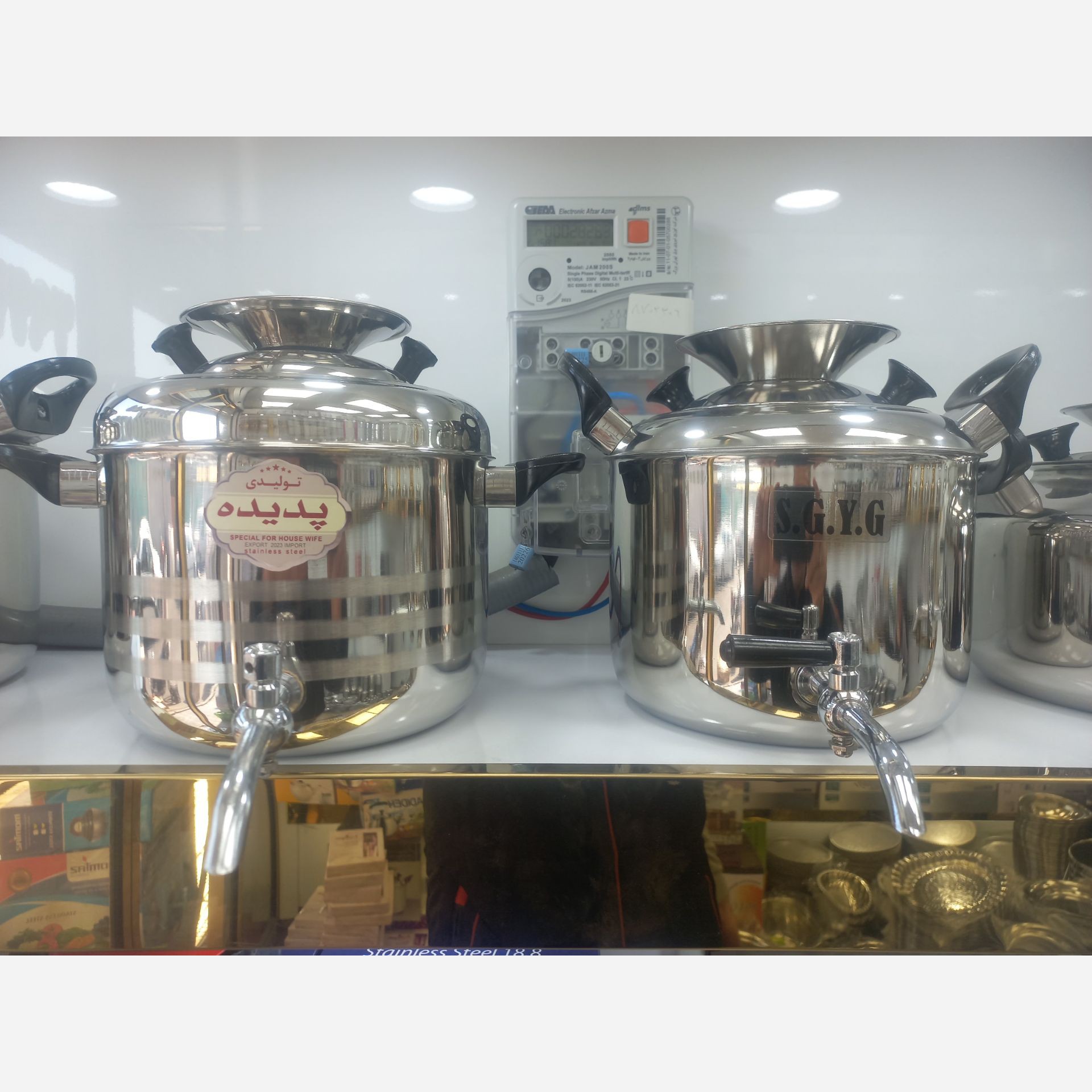 کتری استیل شیردار 7 لیتری مارک شقایق 