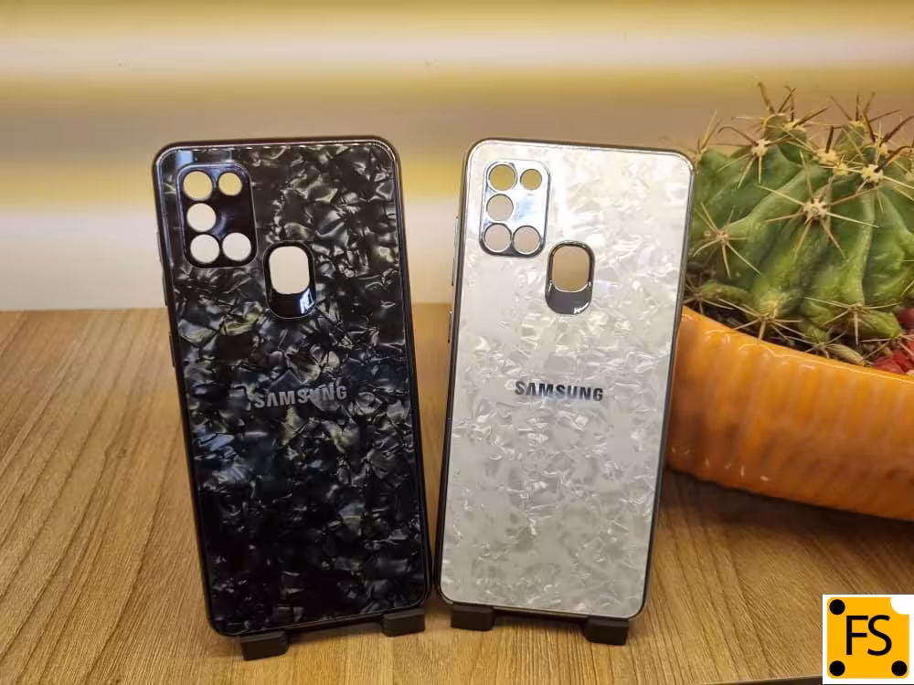 کاور مدل الماسی ICE پشت شیشه ای سامسونگ Galaxy A21s