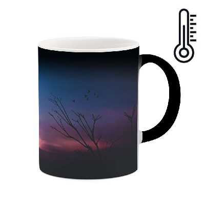 ماگ حرارتی طرح دختر تنها  مدل mgph13779