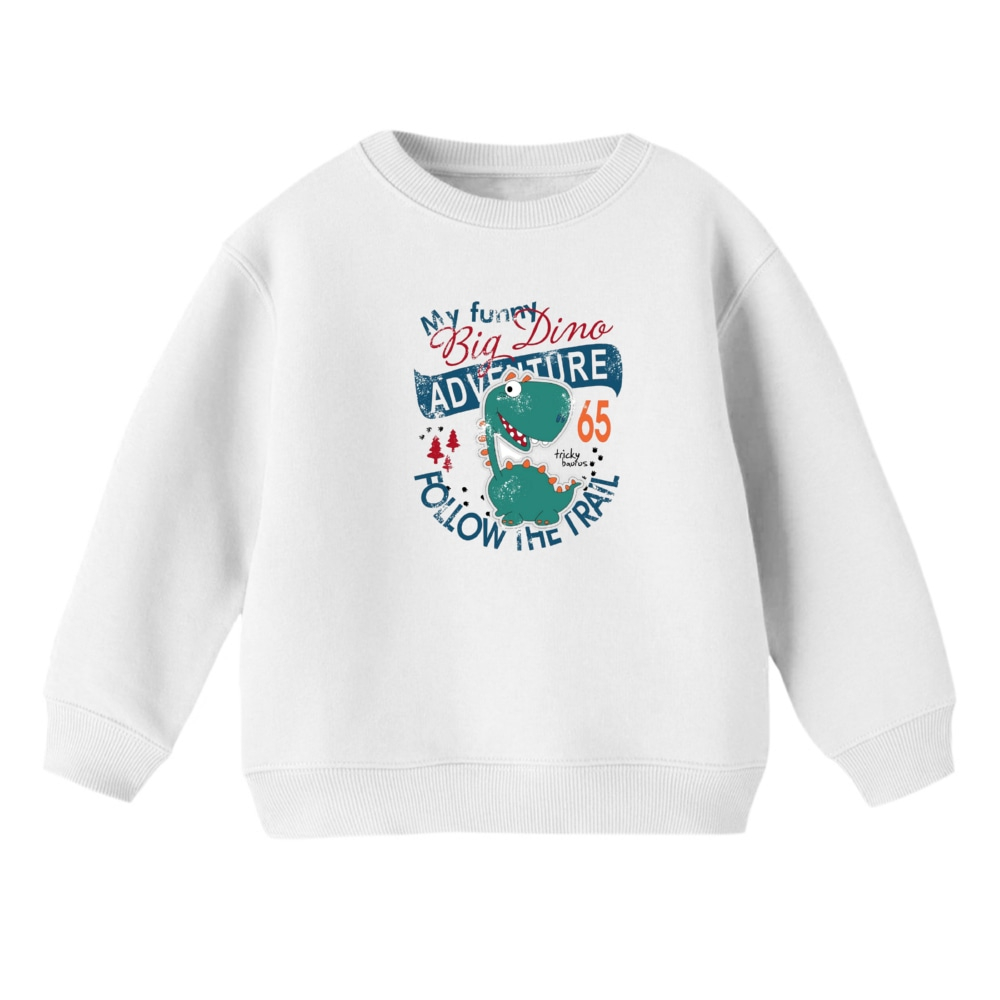 سویشرت بچگانه مدل دایناسور کد 31 رنگ سفید