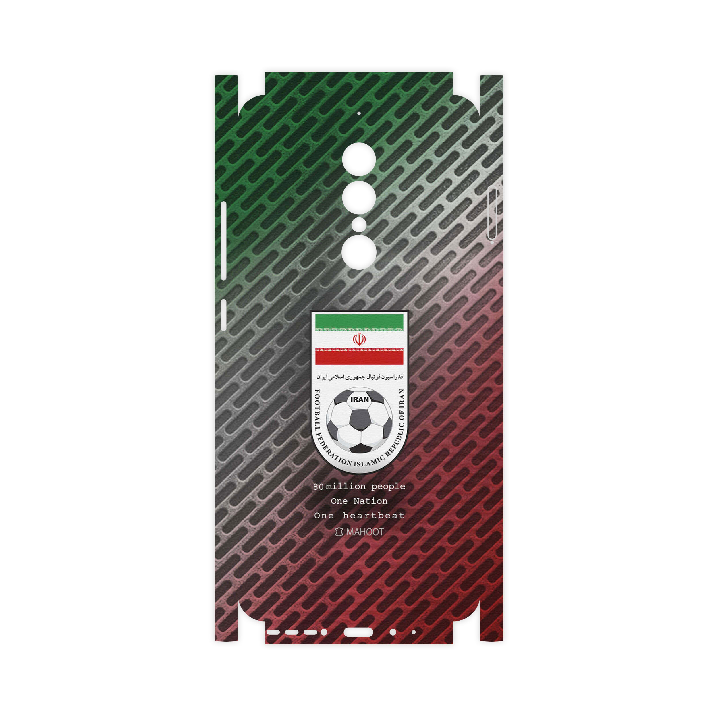 برچسب پوششی ماهوت مدل Iran-National-Football-Team-FullSkin مناسب برای گوشی موبایل جی ال ایکس Shahin