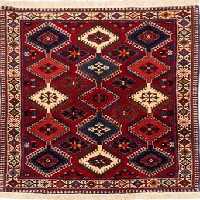 فرش دستباف یلمه ذرع و نیم طالخونچه - بازرگانی 110