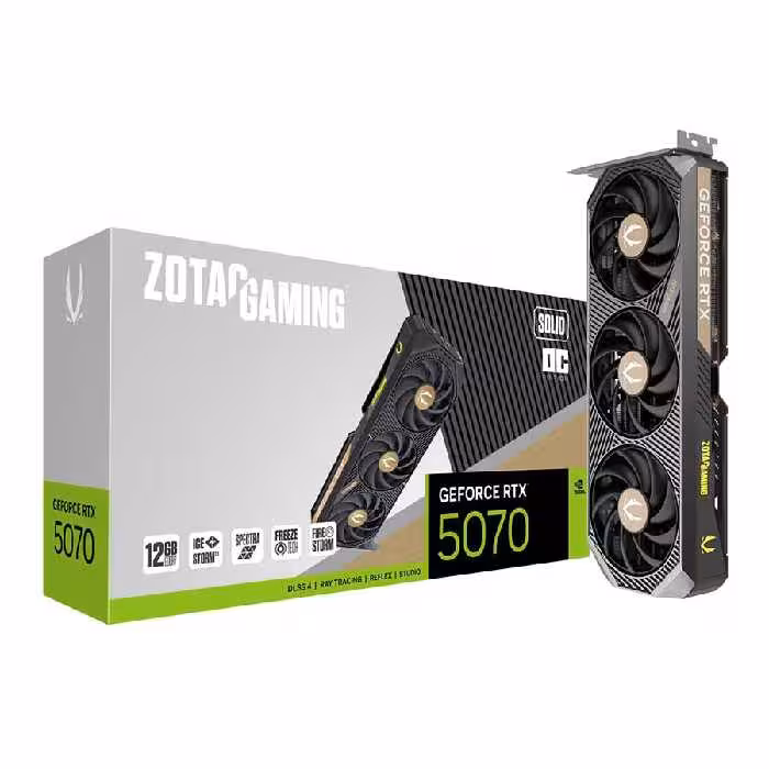 کارت گرافیک زوتک مدل GAMING GeForce RTX 5070 SOLID OC 12GB GDDR7