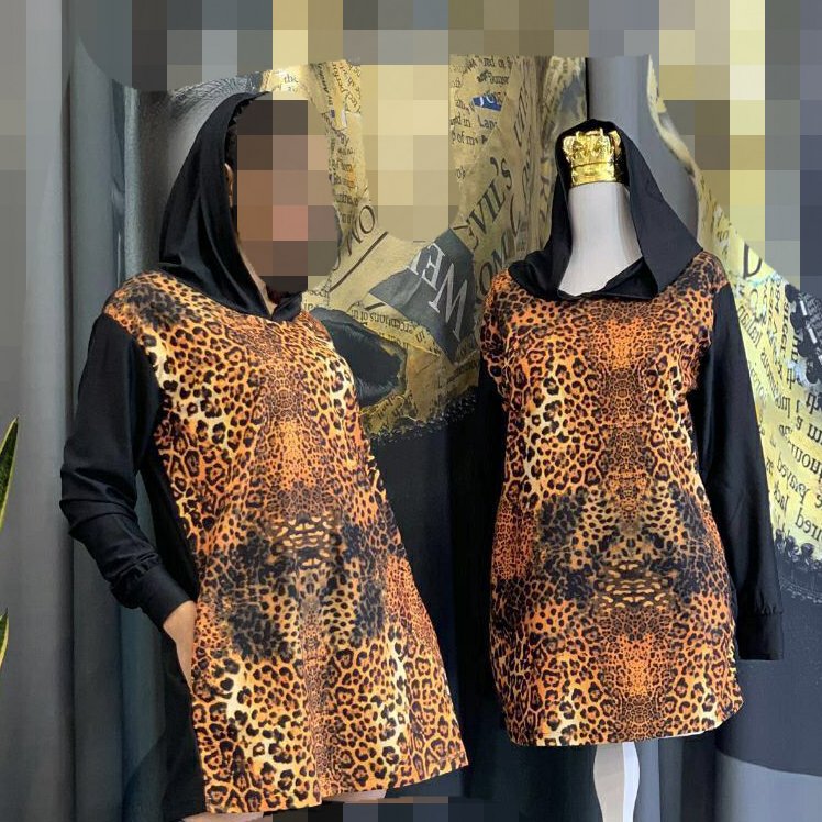 تونیک پلنگی کلاهدار (قبل از سفارش از غرفه دار موجودی گرفته شود)