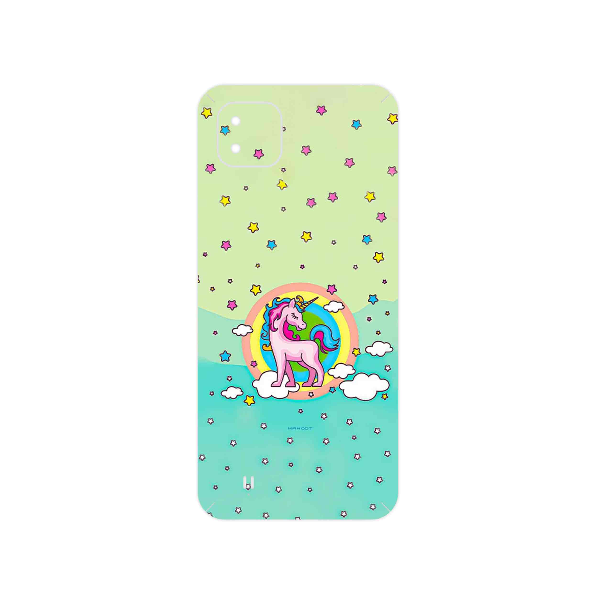 برچسب پوششی ماهوت مدل Rainbow unicorn adventure مناسب برای گوشی موبایل ریلمی C11 2021