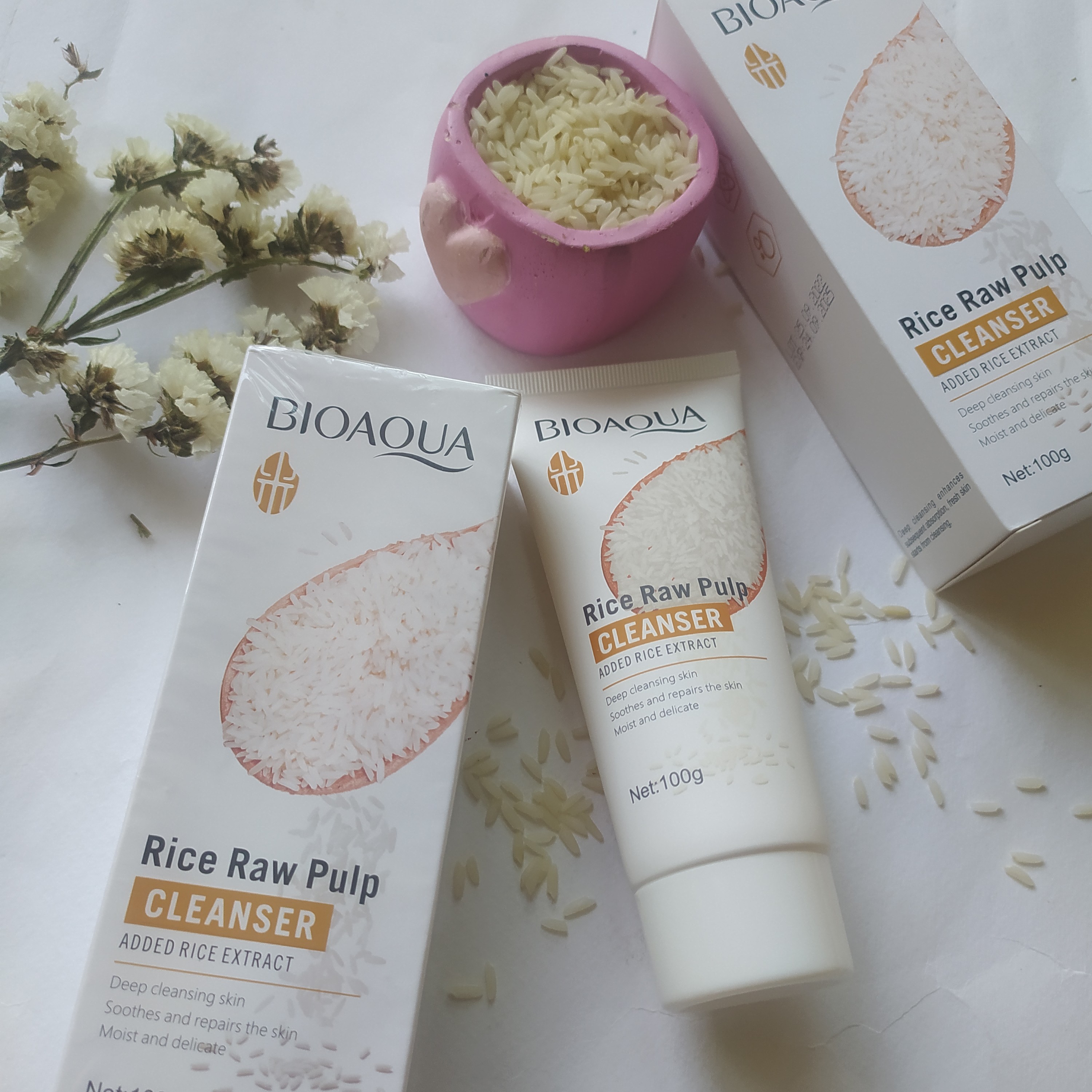 فوم شستشو صورت برنج بیوآکوا