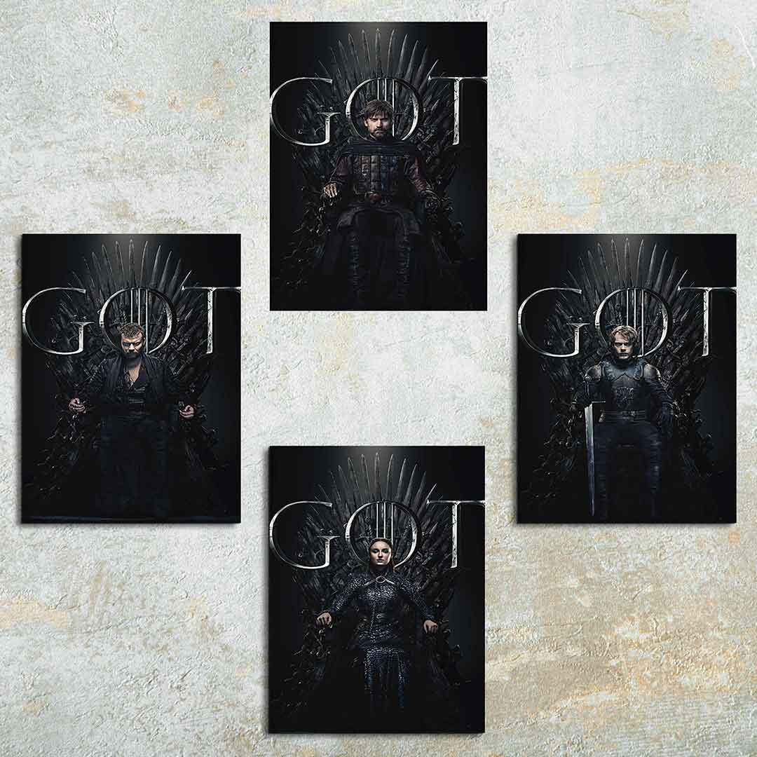 تابلو شاسی طرح سریال گیم آو ترونز کد GOT3 مجموعه چهار عددی
