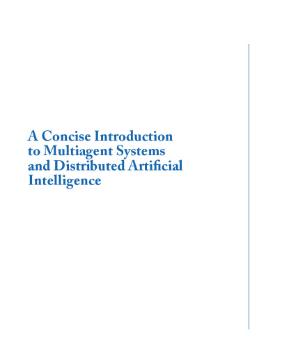 خرید و دانلود نسخه کامل کتاب A Concise Introduction to Multiagent Systems and Distributed Artificial Intelligence