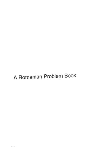 خرید و دانلود نسخه کامل کتاب A Romanian Problem Book