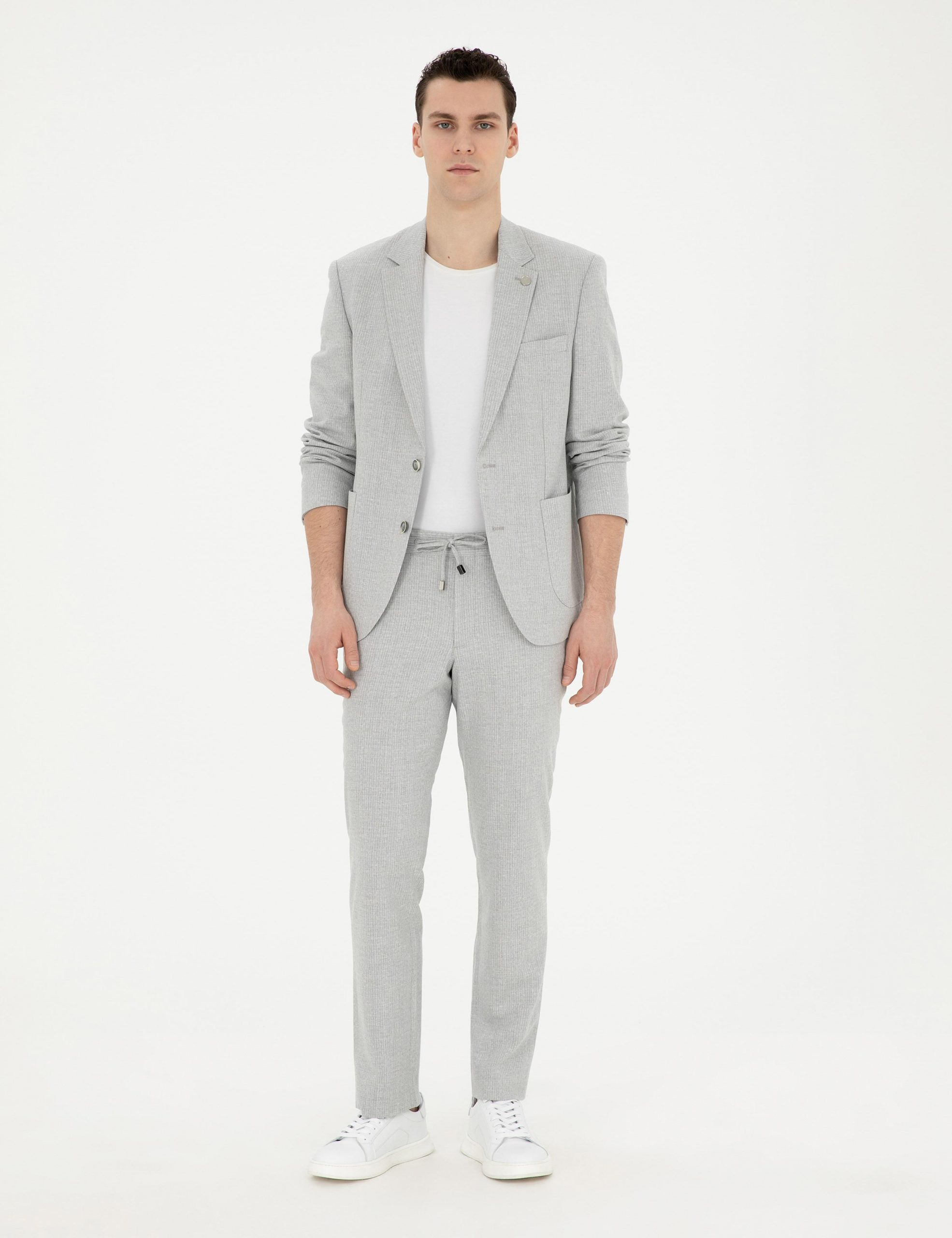 کت و شلوار مردانه خاکستری پیرکاردین - فروشگاه لباس شهرمون