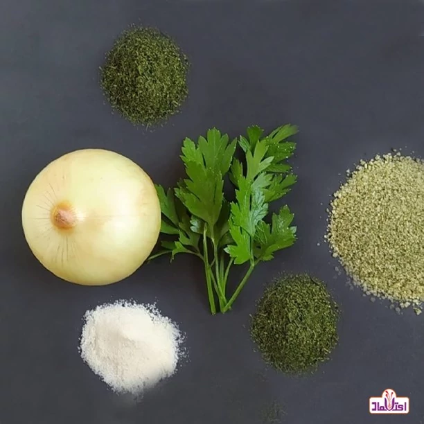 طعم دهنده پیاز جعفری 500 گرمی اعتماد (پیازجعفری )(پیاز جعفری ) | amazonchi