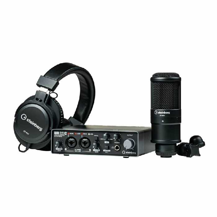 باندل استودیویی هدفون و میکروفون و کارت صدا اشتنبرگ UR22C
