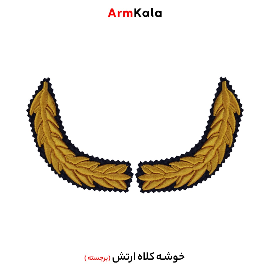 یک جفت آرم خوشه کلاه ارتش مدل برجسته