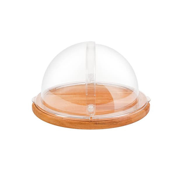 ظرف سرو کیک پایه چوبی لیمون