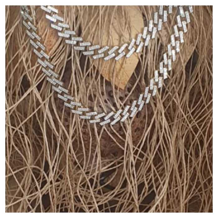 گردنبند و دستبند فول نگین قفل کوبایی 