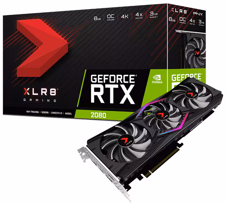 کارت گرافیک پی ان وای مدل GeForce RTX 2080 8GB XLR8 با حافظه 8 گیگابایت