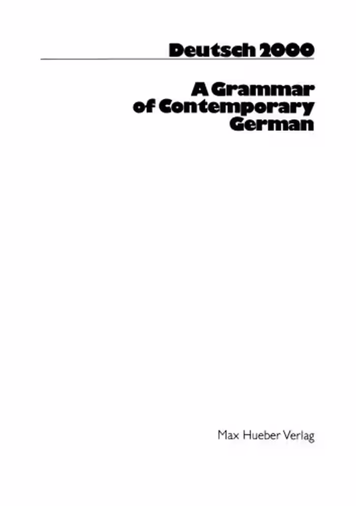 خرید و دانلود نسخه کامل کتاب Deutsch 2000: A Grammar of Contemporary German