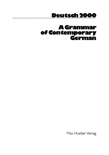 خرید و دانلود نسخه کامل کتاب Deutsch 2000: A Grammar of Contemporary German