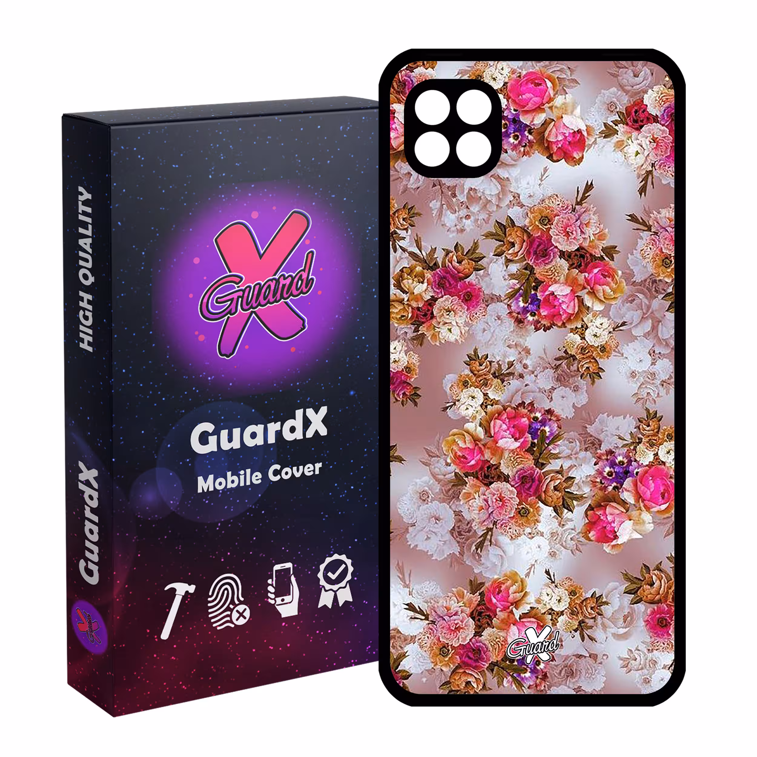 کاور گارد ایکس طرح گل مدل Glass10333 مناسب برای گوشی موبایل سامسونگ Galaxy A22 5G