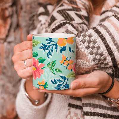 ماگ طرح گل مدل t03