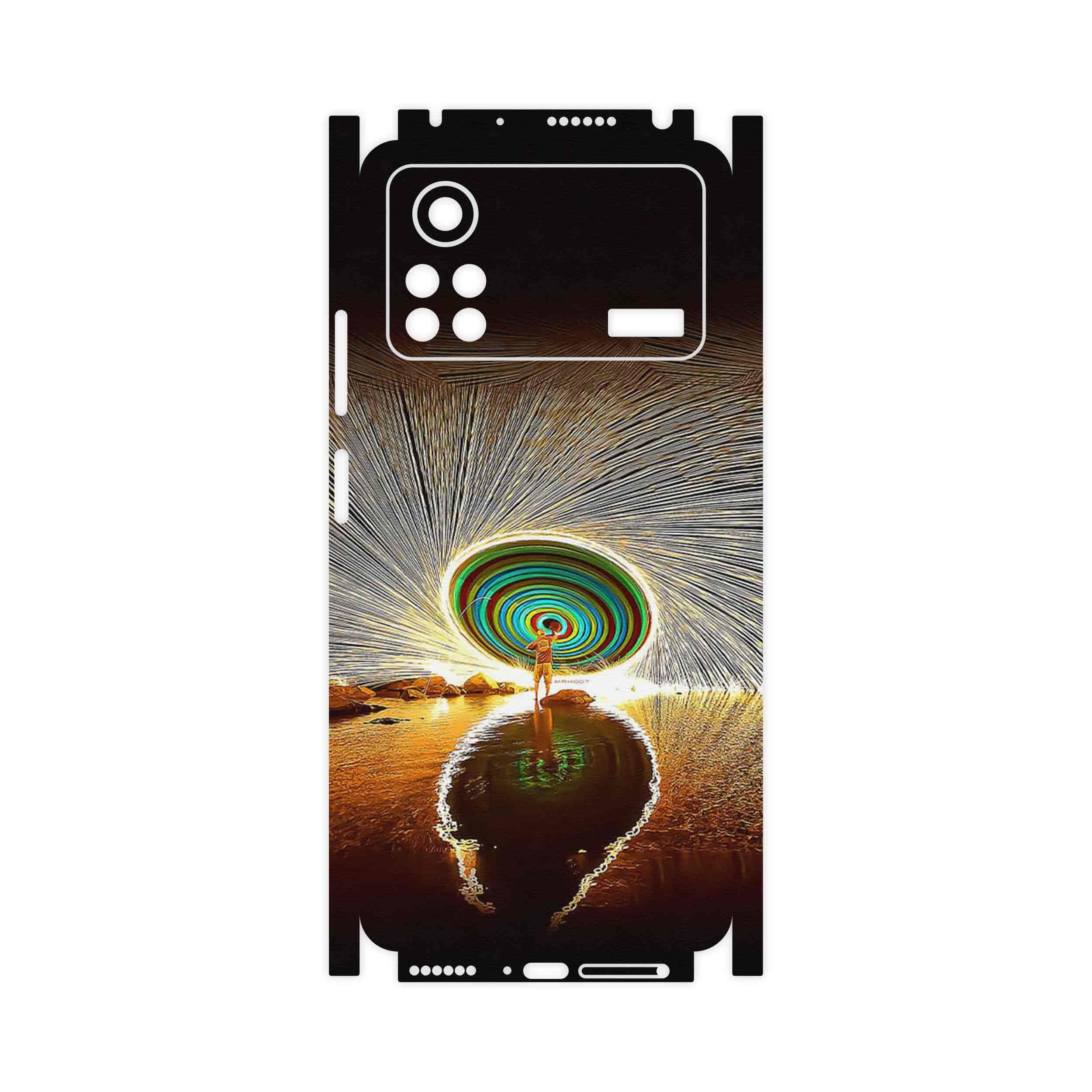 برچسب پوششی ماهوت مدل Night Light Fountain-FullSkin مناسب برای گوشی موبایل شیائومی Poco X4 Pro 5G