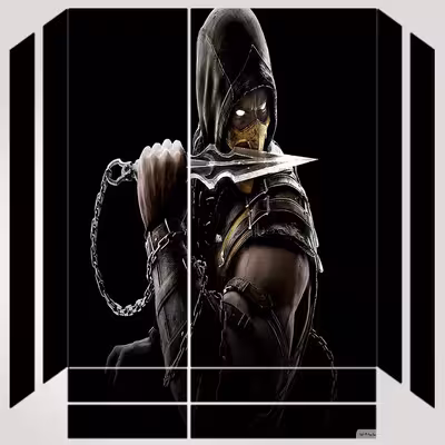 برچسب پلی استیشن ۴ مدل ps4 fat طرح mortal kombat کد PS-1030