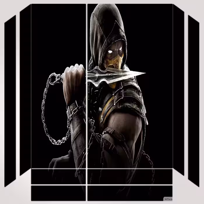 برچسب پلی استیشن ۴ مدل ps4 fat طرح mortal kombat کد PS-1030