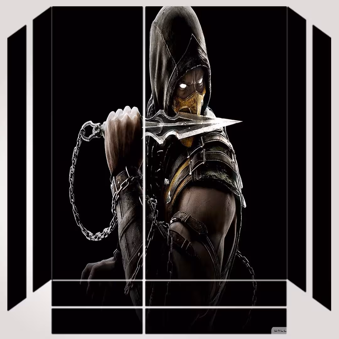 برچسب پلی استیشن ۴ مدل ps4 fat طرح mortal kombat کد PS-1030