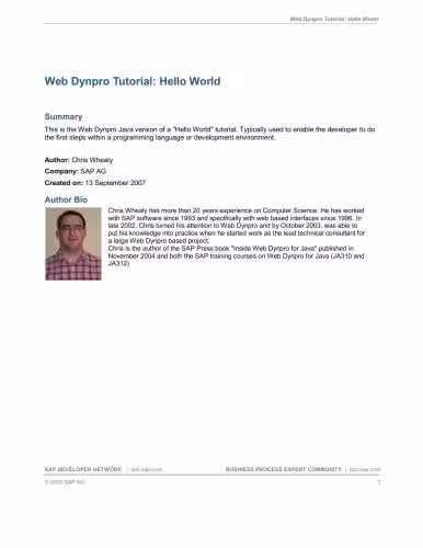 خرید و دانلود نسخه کامل کتاب Web Dynpro Tutorial: Hello World