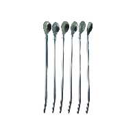 قاشق شربت خوری مدل نی دار کد 1 بسته 6 عددی 