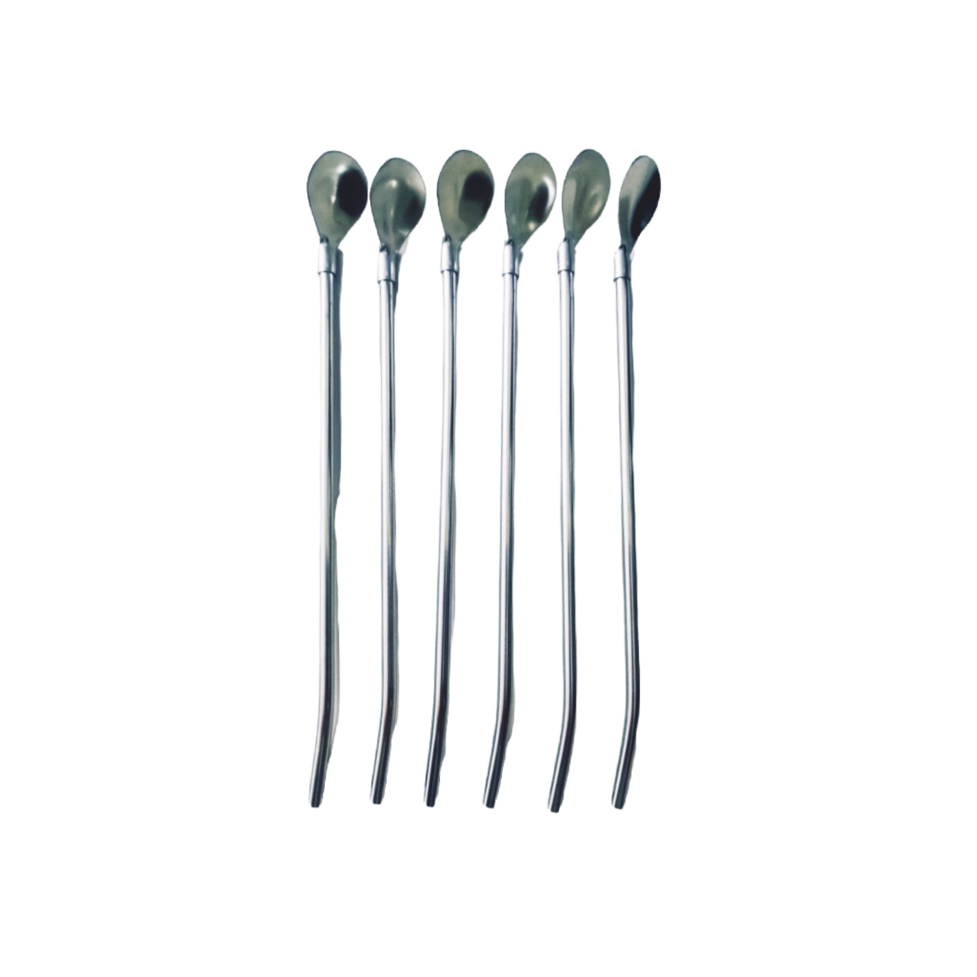 قاشق شربت خوری مدل نی دار کد 1 بسته 6 عددی 