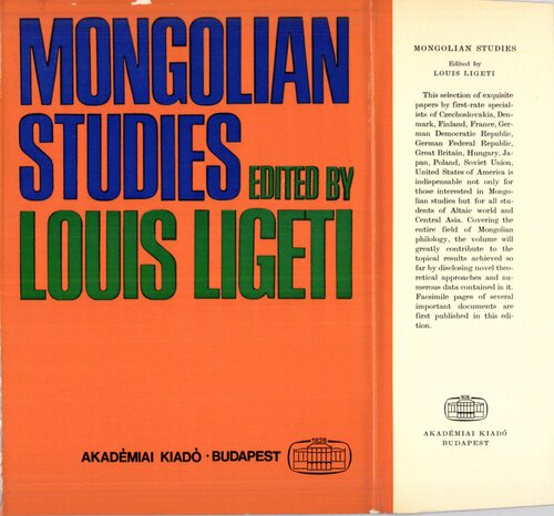 خرید و دانلود نسخه کامل کتاب Mongolian studies
