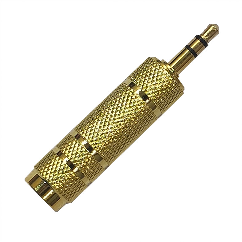 مبدل جک 6.3 به 3.5 میلی متری مدل طلایی
