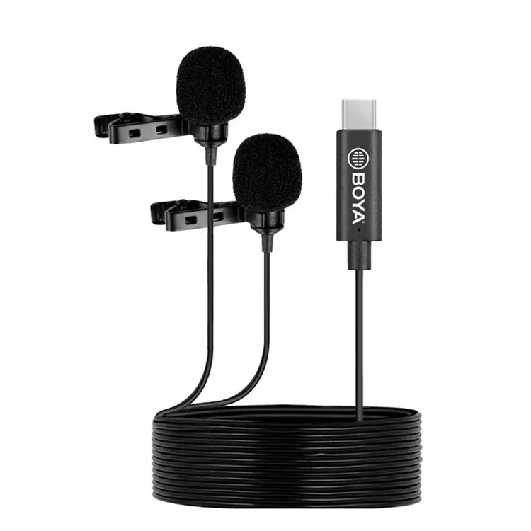 میکروفن یقه ای سیم دار بویا BOYA BY-M3D Dual Type-C خرید | قیمت - اگزیف