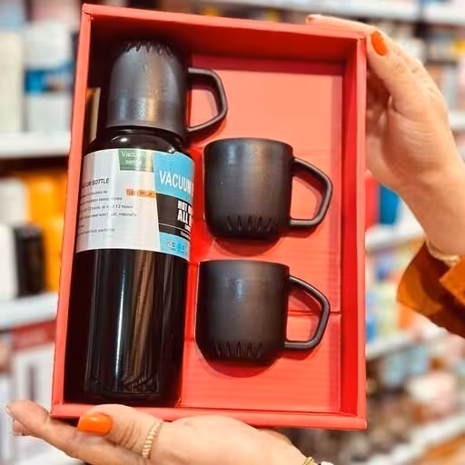 فلاسک 500 میل کادویی با جعبه  (سه لیوان)