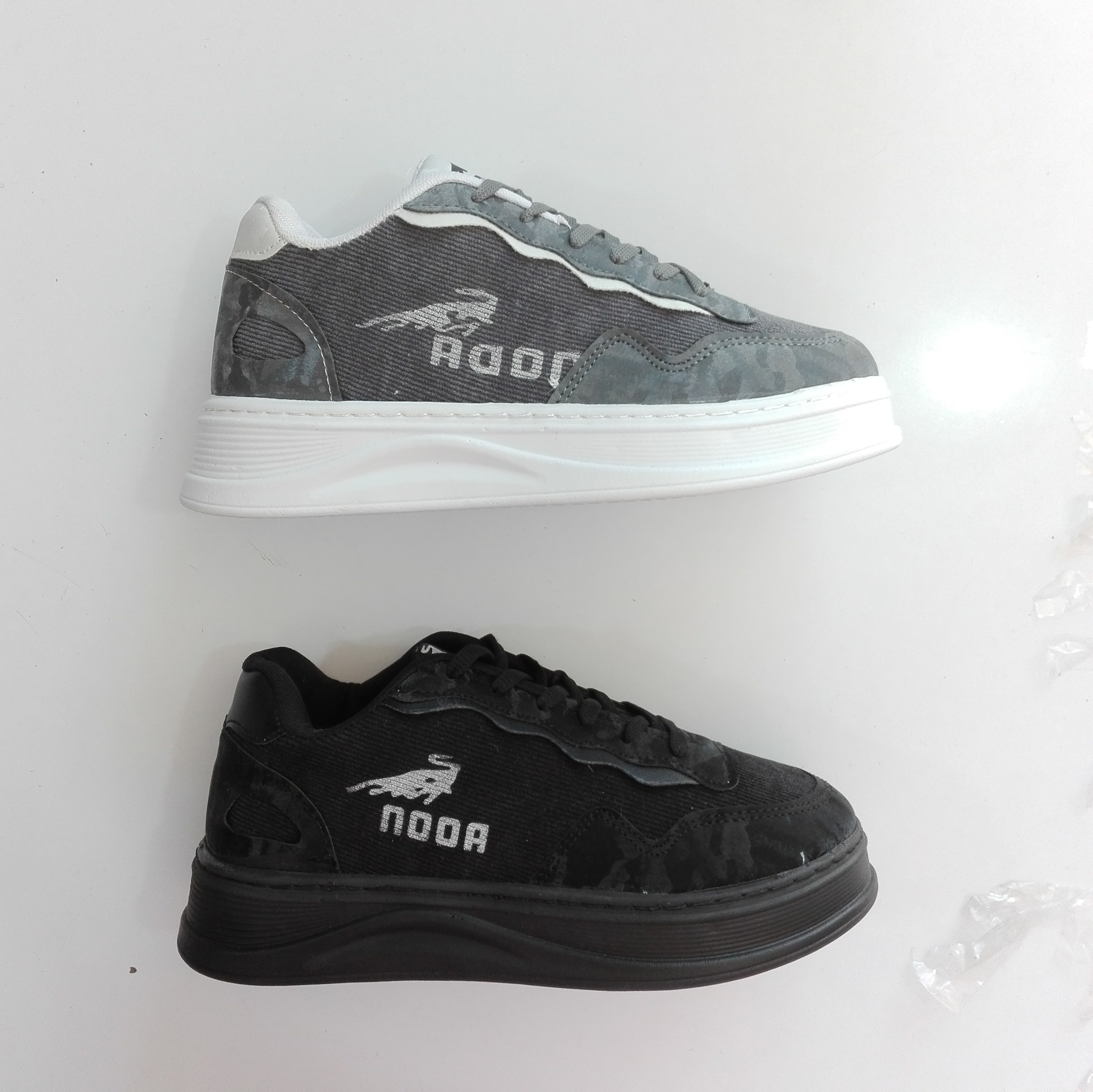 کتونی لژ دار کبریتی مدل نور noor سایز 37 تا 40 رنگ مشکی و طوسی