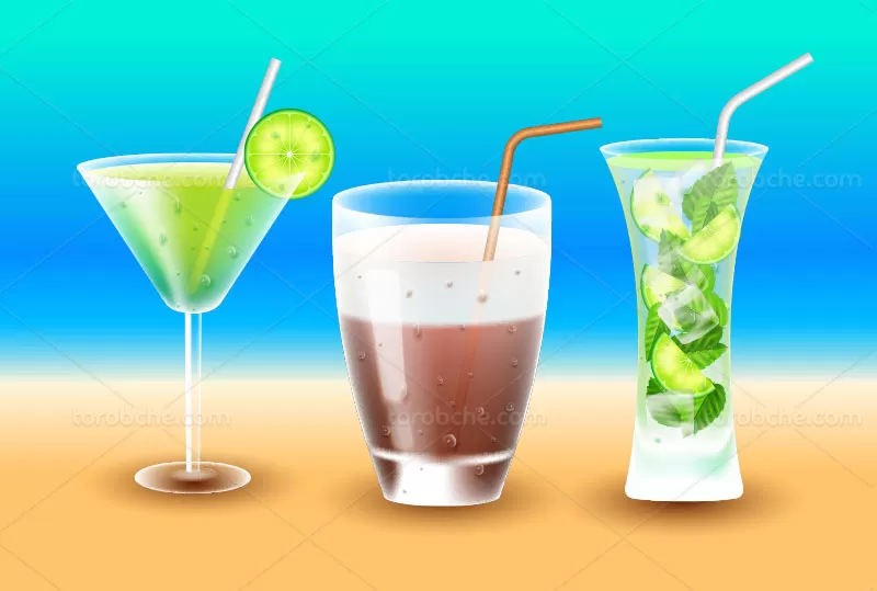 وکتور آبمیوه | گرافیک با طعم تربچه