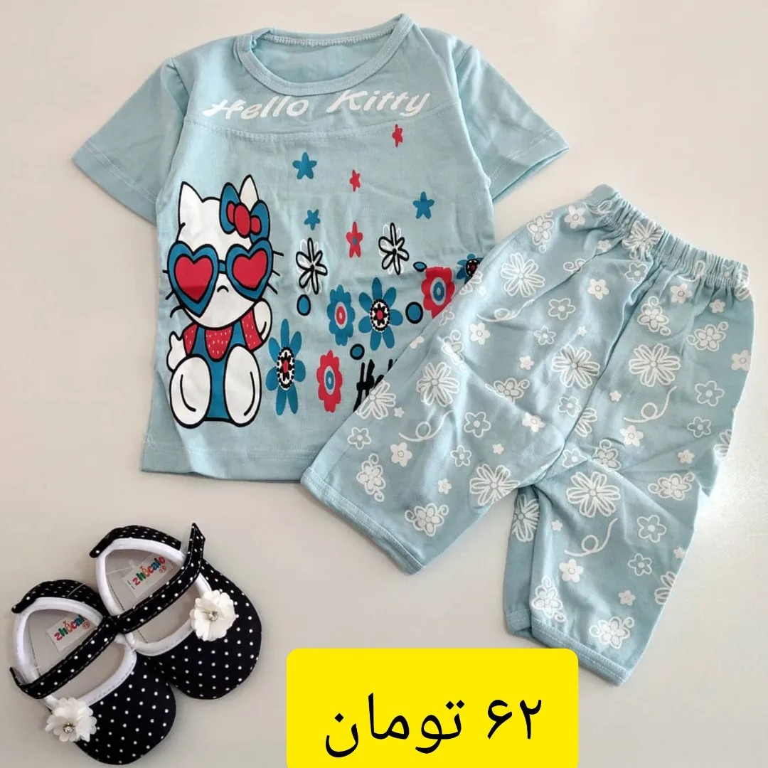 تیشرت شلوارک کیتی دخترانه زیبا