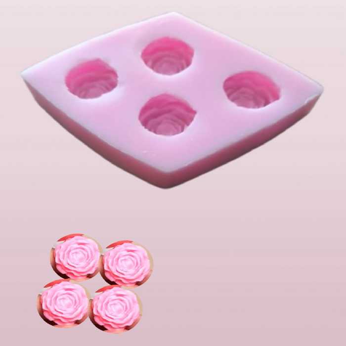 قالب سیلیکونی گل آلاله قطر 3 چهار عددی