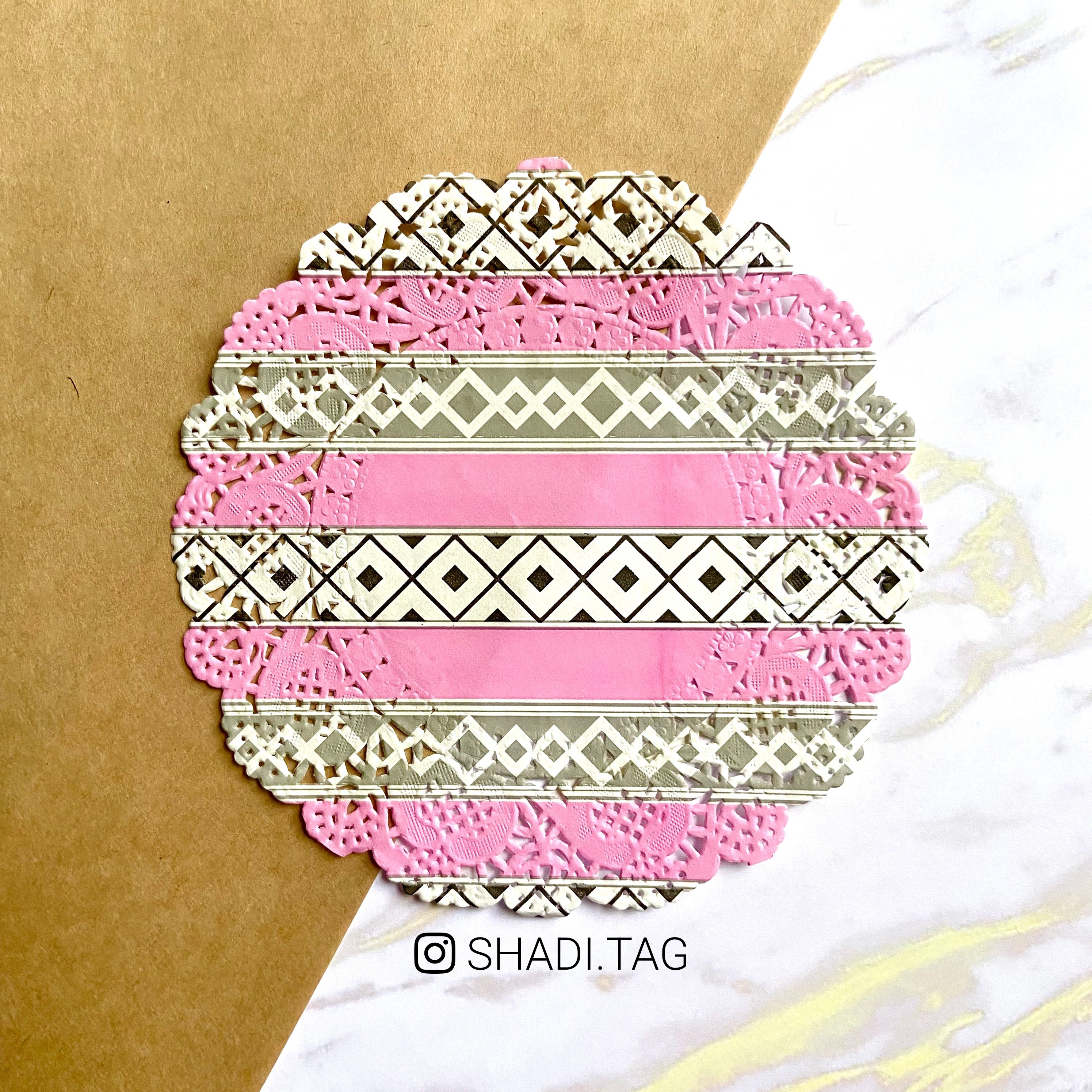 گیپور کاغذی راه راه 11/5 سانتی 10 عددی