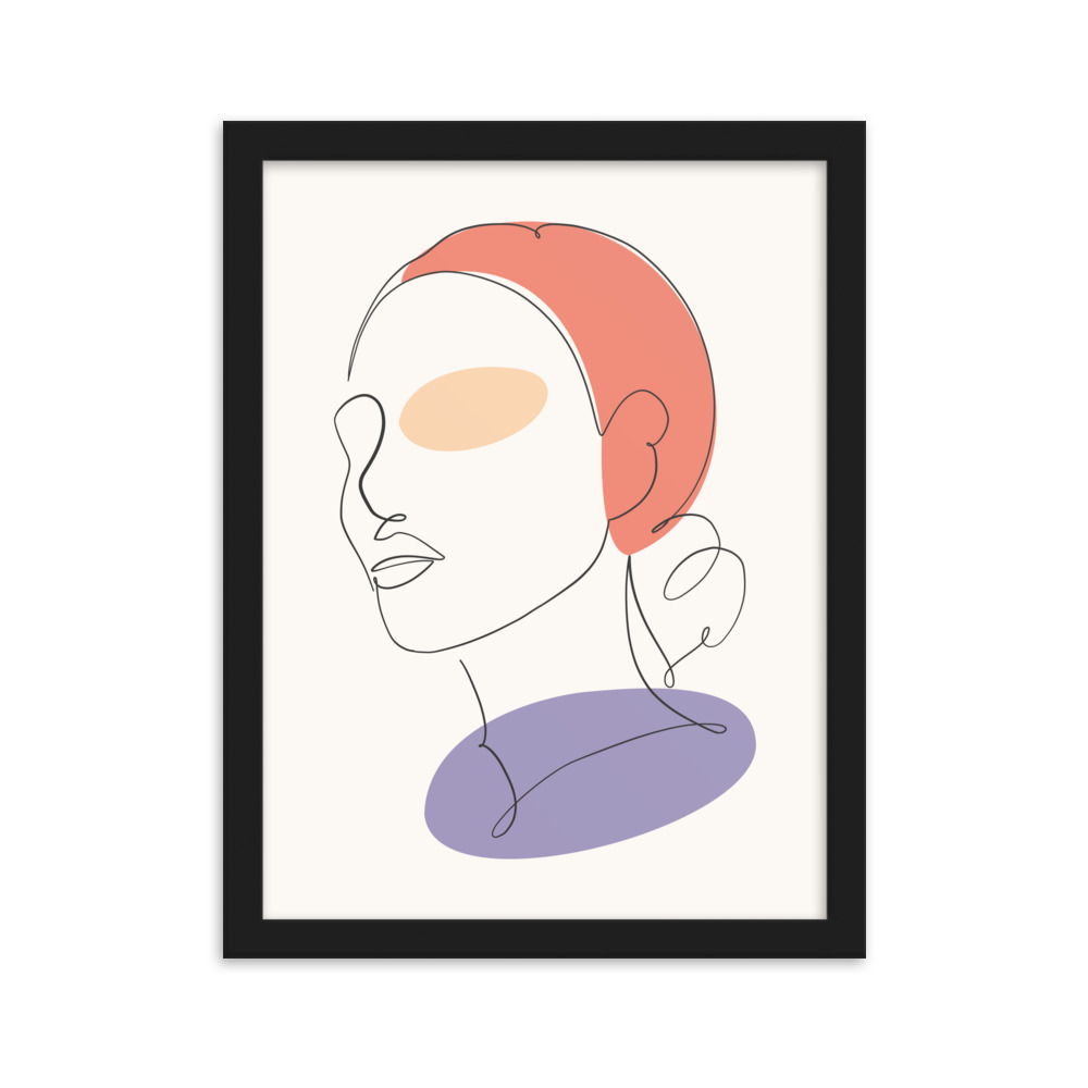 تابلو مدل دکوراتیو مینیمال طرح دختر کد 2844