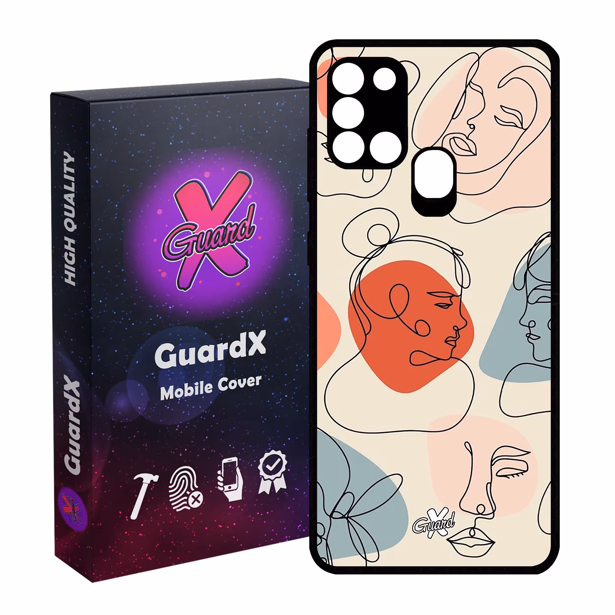 کاور گارد ایکس طرح دختر مدل Glass10363 مناسب برای گوشی موبایل سامسونگ Galaxy A21s