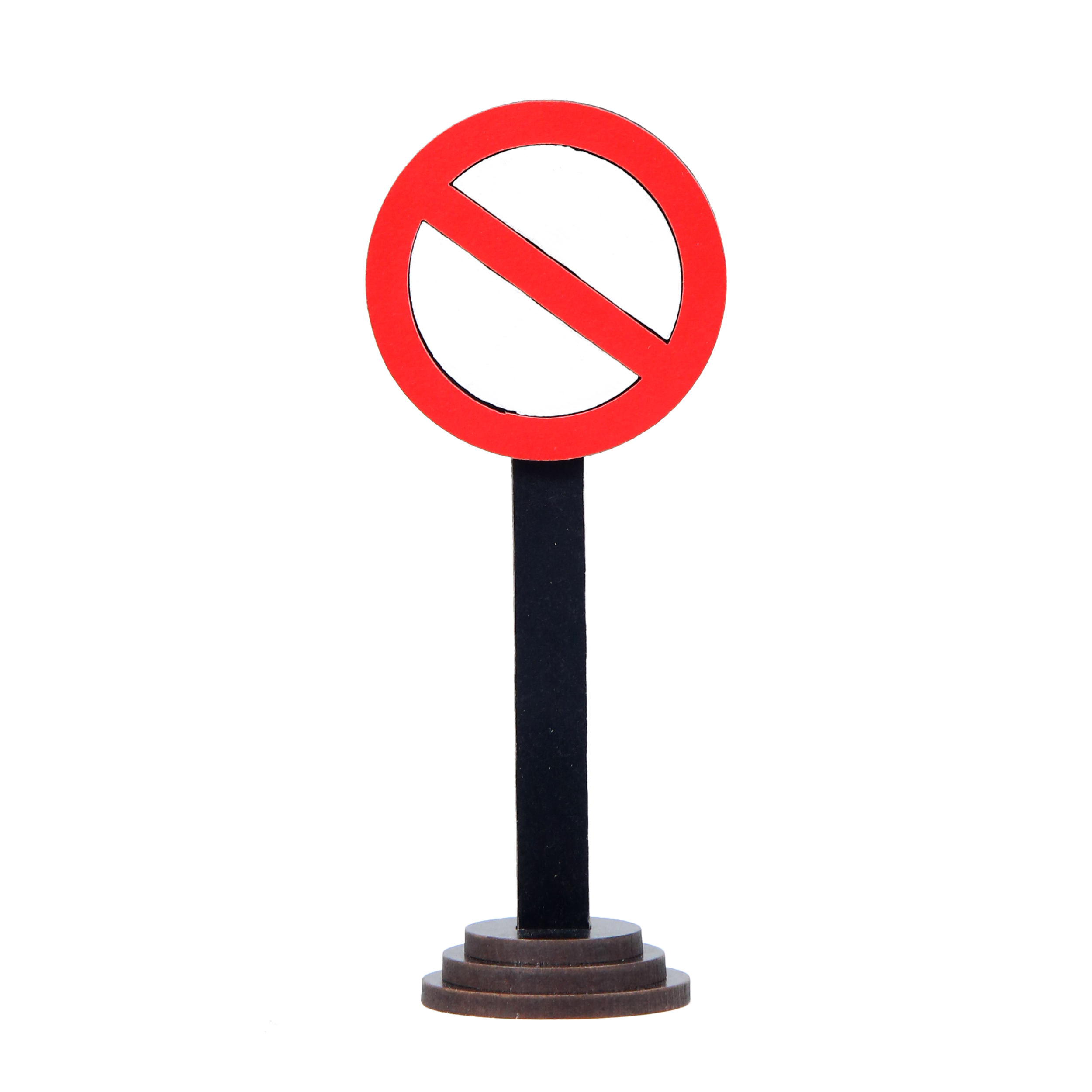 ماکت دکوری طرح توقف ممنوع چوبی مدل T120