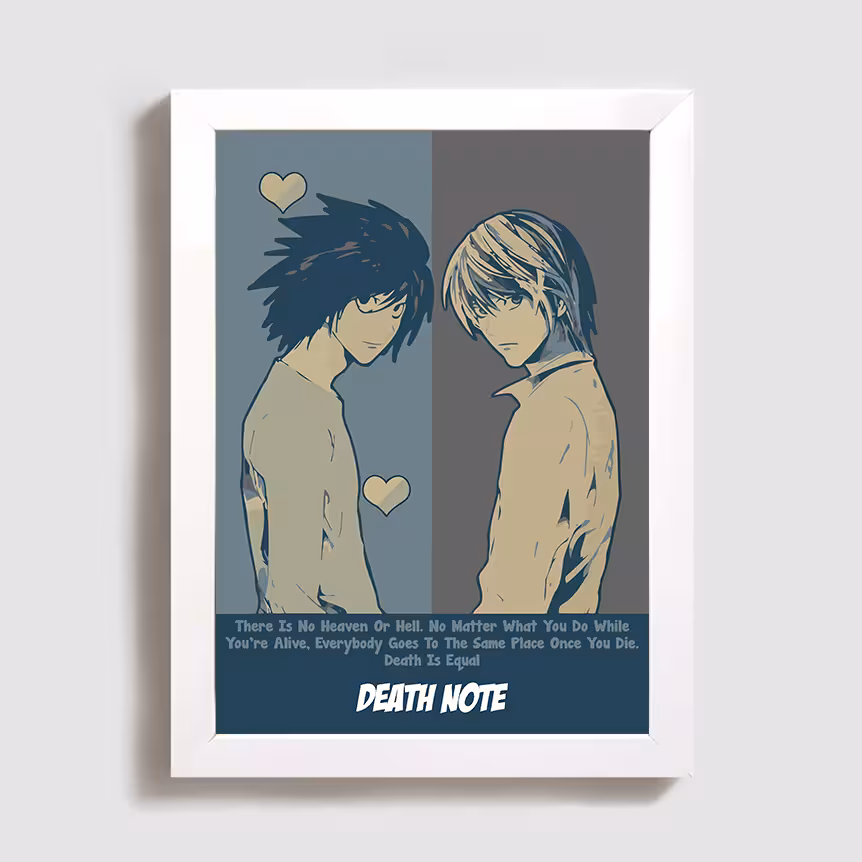 تابلو مدل انیمه دفترچه مرگ death note anime W01